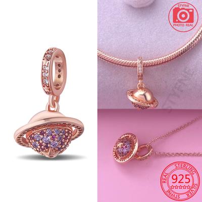 Shining Planet Dangle Charm Copper Plated Fit Copperoriginal Bracelet For Jewelry Making