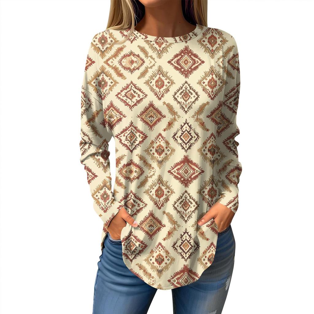 Camisetas para Mujer Otoño Casual Camisetas de Manga Larga Sudadera Estampado Gráfico Vintage Top Jersey Día de San Valentín