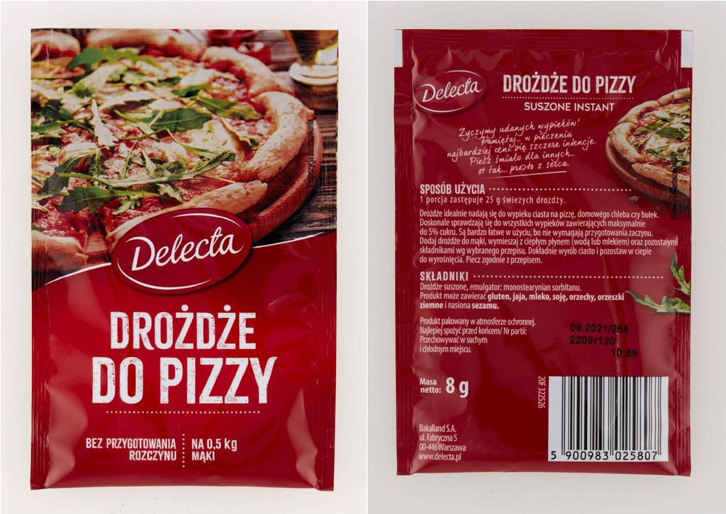 Delecta instantní droždí 0,008 kg