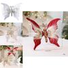 Christmas Decor Butterfly With Plush Fabric For Holiday Scene Decoration
