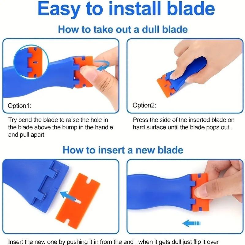 Car Sticker Remover, Multi-purpose Plastic Paint, Car Film Sticking Tool, Household Glass Cleaning  Scraper, Convenient