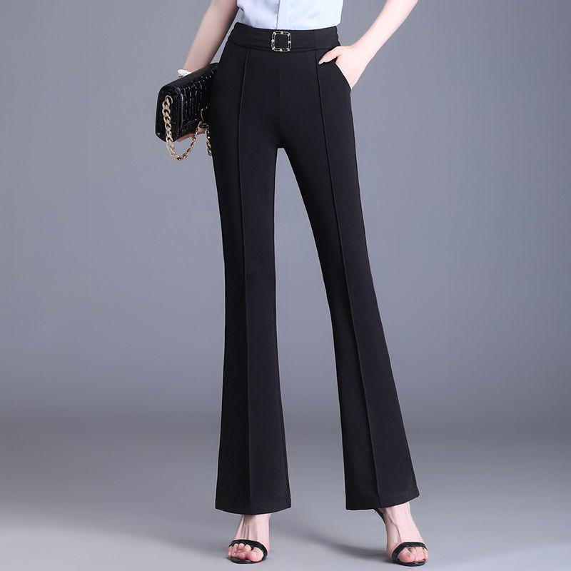 Autumn New Style Slim-fit High-waisted Wide-leg Suit Pants for Women – Stretchy, Comfortable, and Flattering