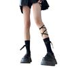 1 Pair Personalized Style Socks with String Straps Cool Socks Cotton Socks Women Calf Socks Girls Lace up Ankle Socks