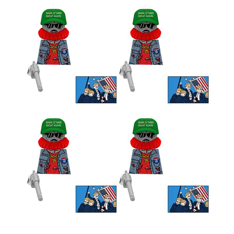 

Хоррор Хэллоуин Военный Ходячие мертвецы Солдат Фигурки Экшн Конструктор Армия Пехота Шлем Оружие Кирпичики Детская Игрушка Подарок