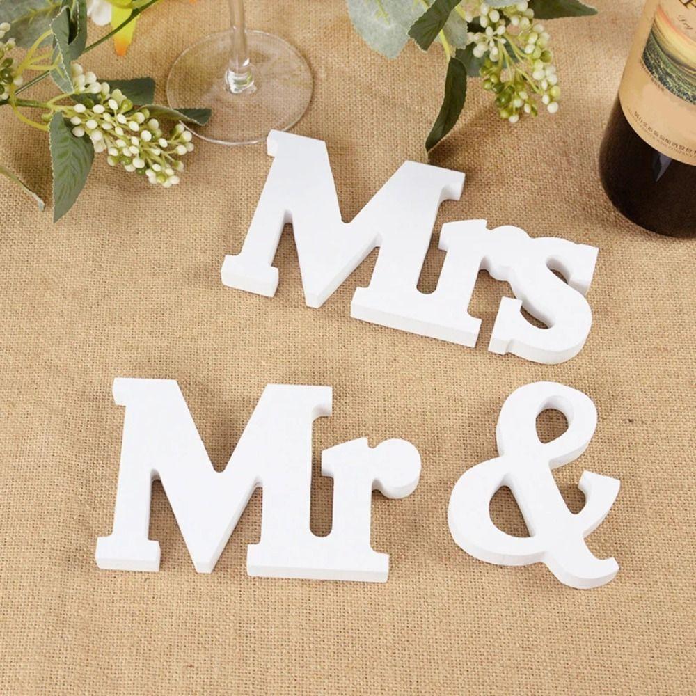 3Pcs/set Sign Desktop Ornaments Wedding Decoration Decoration Props  Married Party