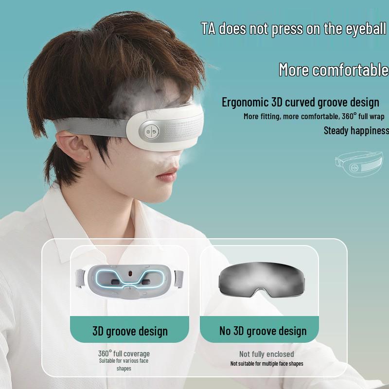 Smart Visual Steam Eye Massager with Atomizing Moisturizer & Electric Vibration Protection