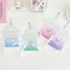 Cute PVC Photo Card Holder Transparent Glitter Kpop Idol Photo Sleeves Lace Tie Protective Display Sleeves Girls Gift