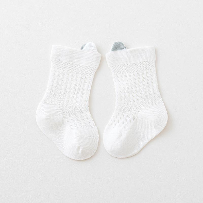 

Baby socks 3pairs/pack summer thin baby girl boy medium length anti-mosquito cotton mesh socks boneless loose fat kid socks 0-3Y M(1-3Y)