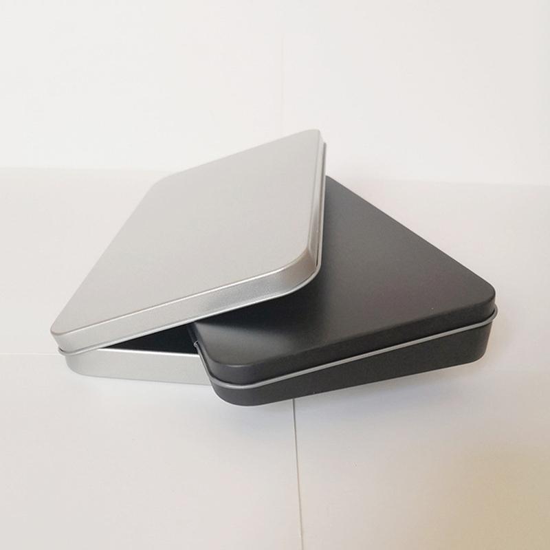 Household Iron Storage Box Tin Box Container Empty Hinged Lid Empty Storage Box Candy Card Jewelry Organizer