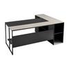L-Shaped Executive Desk, Large Modern Office Table with Drawers & Storage Cabinet, Heavy Duty Wooden Executive Table with CPU Stand, 158.7 KG Load