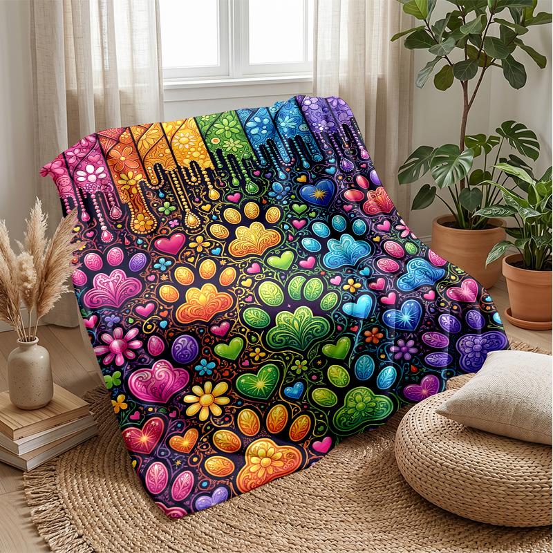 Colorful Paw Prints Pattern Blanket Personalized Name Flannel Blanket Soft Cozy Plush Throw for Sofa Bed Lightweight Home Decor