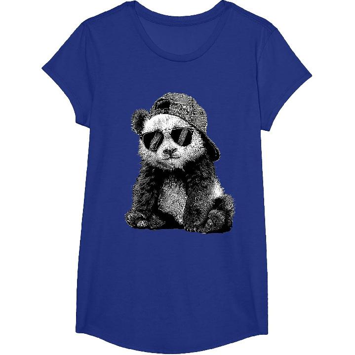 Panda with Sunglasses Graphic Motif Animal Funny Panda Bear T-Shirt