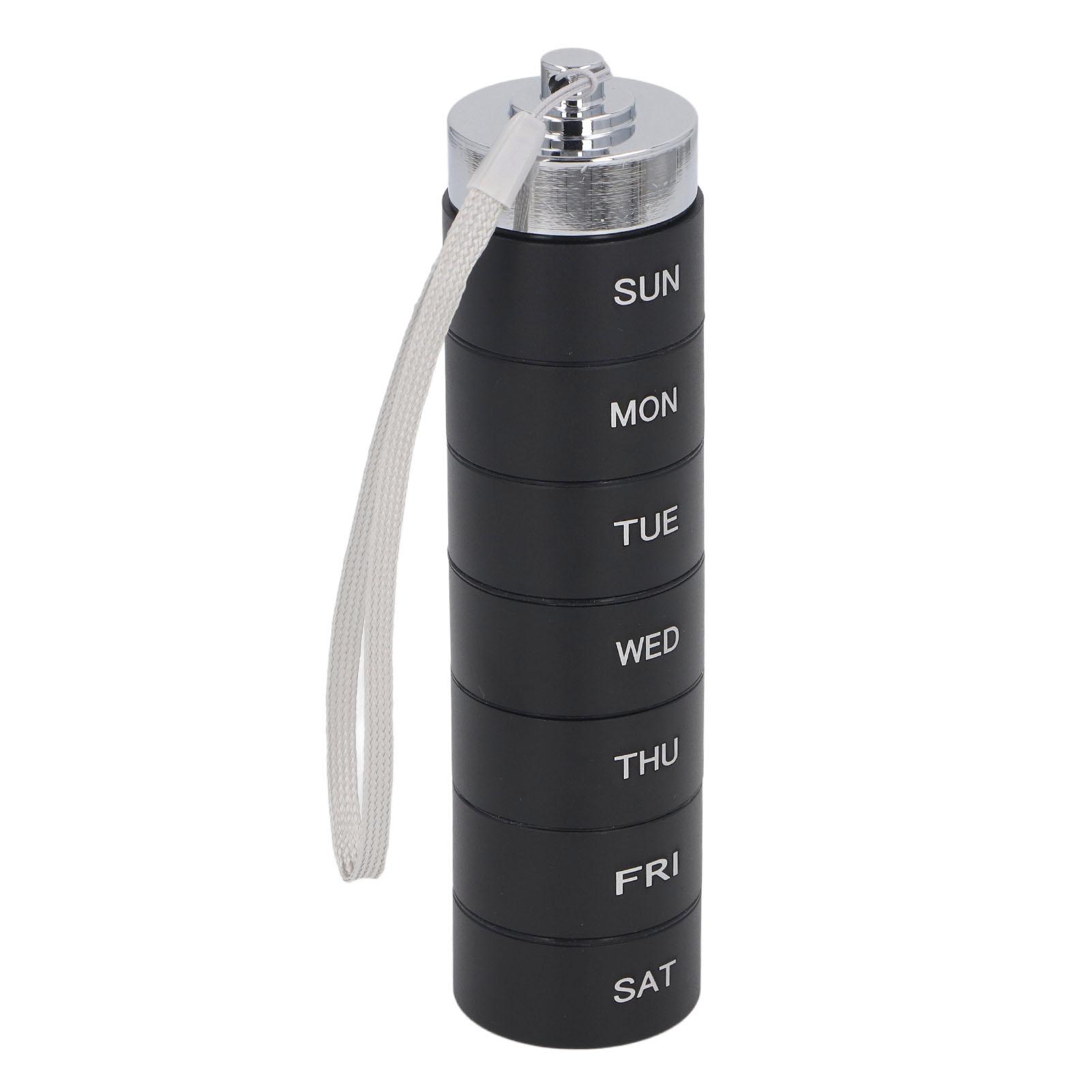 

Weekly Medicine Waterproof 7 Days Medicine Box Aluminum Alloy Detachable Weekly Medicine Case for Travel