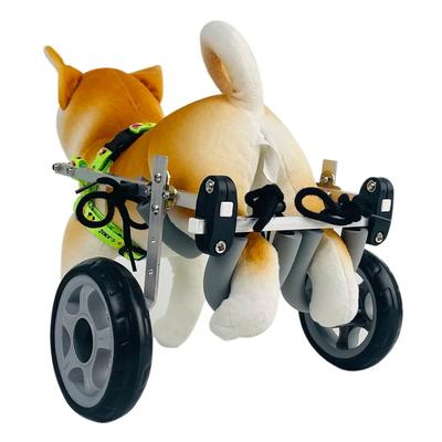 Behinderter Haustier-Hunderollstuhl, Hinterbeinverstärker, Aluminiumlegierungswagen, Teddy, goldenes Haar, Hinterbeinunterstützung, Übungsklammer, Gehhilfe