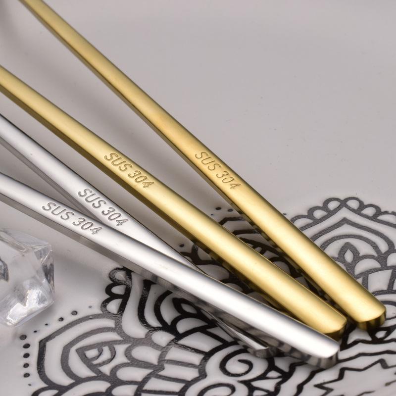 1PC Stainless Steel Long-handled Stirring Spoon, Japanese Thickened Matte Coffee Spoon, Bar Dessert Ice Spoon