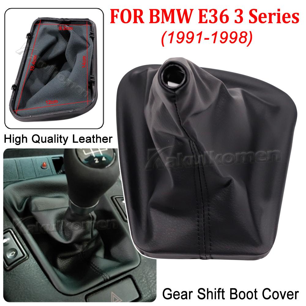 Gear Stick Knob Lever Shifter Fit For BMW E30 E39 E46 E87 E90 E91 E92 E93 With Gaiter Boot Real Leather Dust-Proof Cover Case