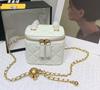 Rhombus chain bag 2024 new sheepskin box bag genuine leather women's bag mini lipstick bag shoulder messenger bag