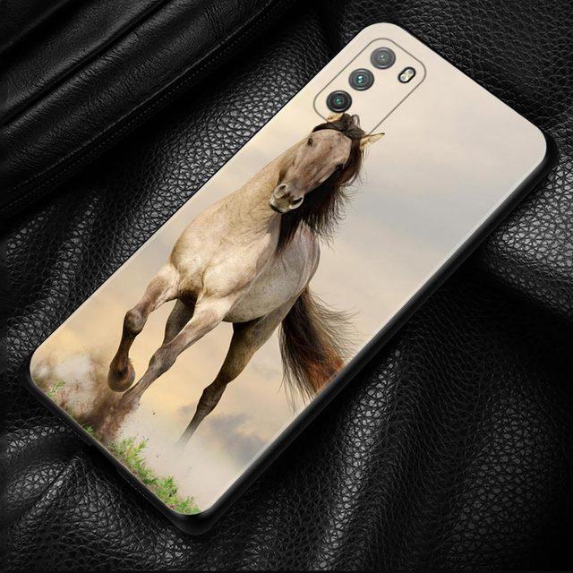 Case For Xiaomi Poco X3 F3 Gt M3 Nfc F1 M3 M4 Pro 5g F3 Gt Cover For Mi 11t 10t Pro 9t 11 Note 10 Lite Civi Shell Running Horses