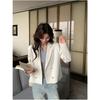 Casual White Small Suit Jacket for Women Spring and Autumn New Short Thin Suit Commuting All-match Jacket