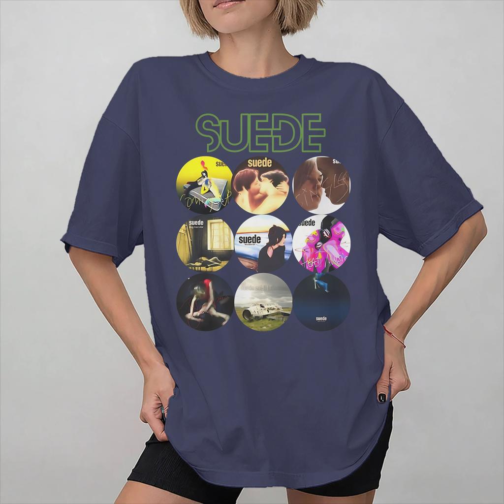 Suede rock band Tee Shirt for Unisex Women Gift Idea T Shirts 100 Cotton Clothes