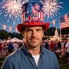 Yousheng American Flag Top Hat, Uncle Costume Hat for 4th of July, Red White Blue Patriotic Party Decoration for Adults, Independence Day