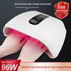 96W Quick-Dry Nail & Skin Rejuvenation Lamp - Red Light, Large Space, Hands & Feet Whitening Lamp