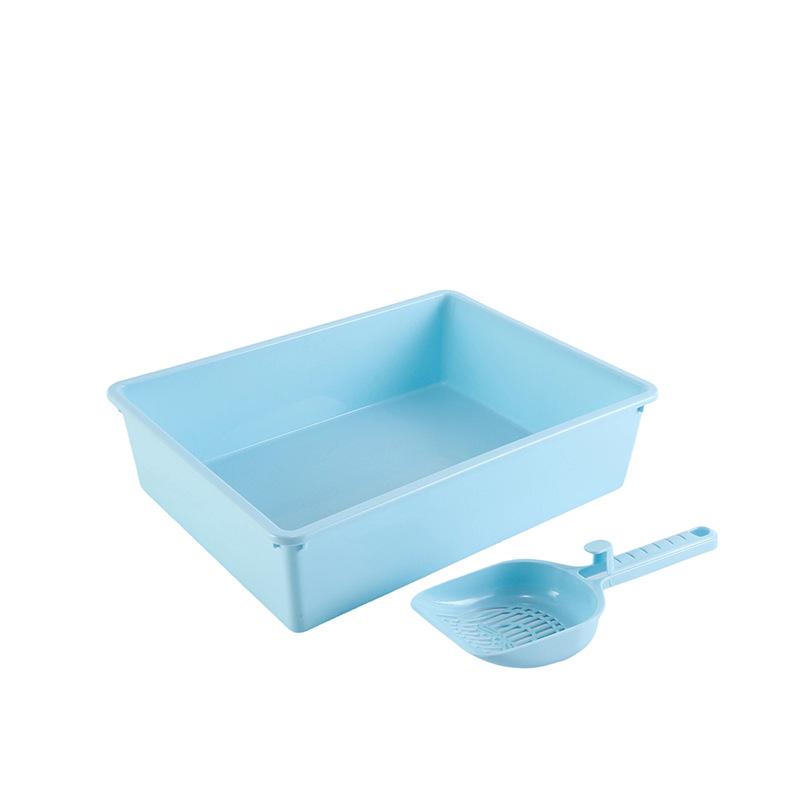 Semi-Enclosed PP Cat Litter Box: Square Design, Easy Clean, Cross-Border Support