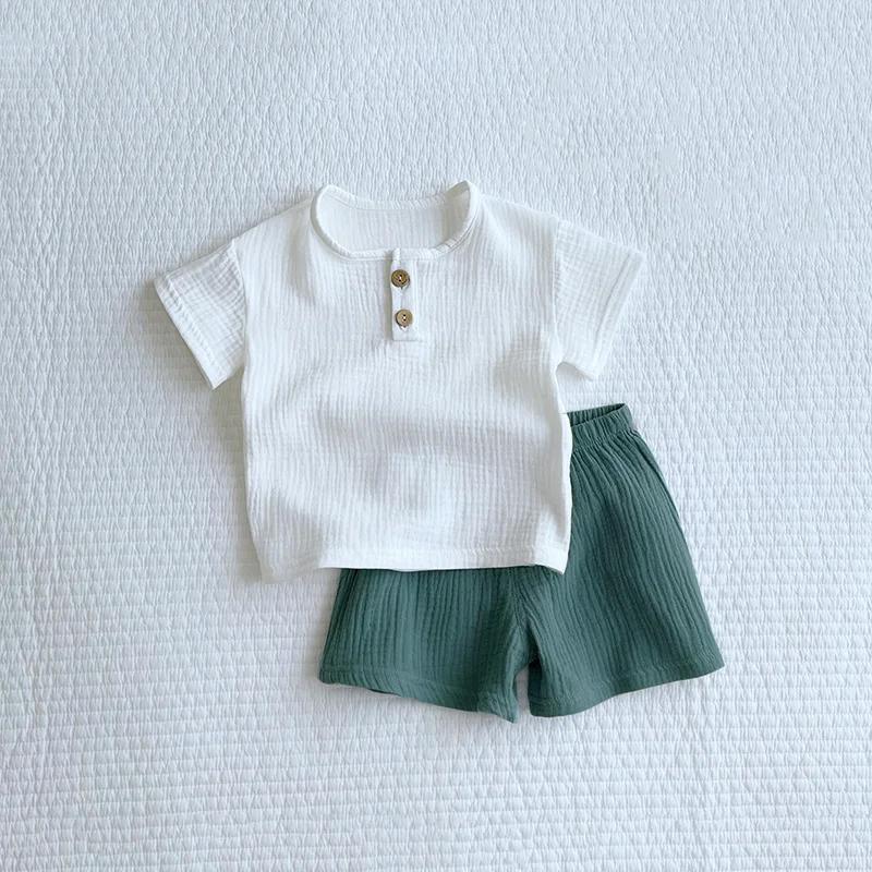 Summer Baby Boy Clothes Sets Cotton T-shirts +Shorts for 0-5 Years Boys Kids Clothes