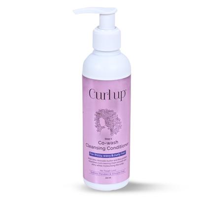 Curl Up Cowash Cleansing Conditioner, Mild 2 In 1 Shampoo & Conditioner, For Dry Frizzy, Wavy & Curly Hair, Sulphate Paraben And Silicone Free - 200