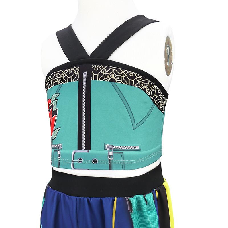 Kids Girls Party Cosplay Costume Children Singer School Stage Show Top Pants Dress Up Halloween Outfit