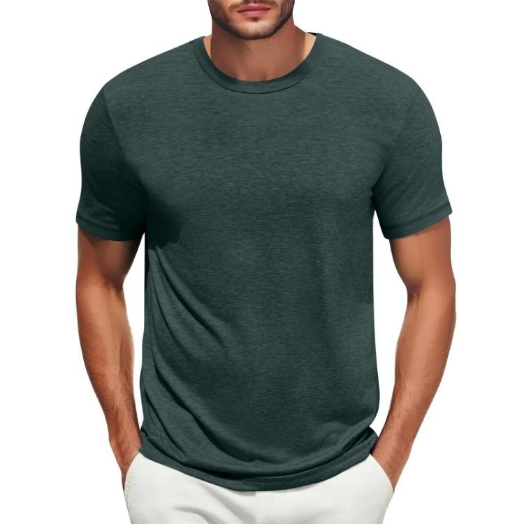 Casual Men Comfort Solid Color Round Neck Fashion Pullover Sweatshirt Tops S