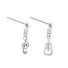 Art Cute Little Guitar Earrings Female Minimalist Creative Student Mini Music Note Stud Earrings Asymmetrical Earrings Female