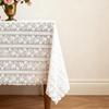 White Lace Square Tablecloth, Vintage Floral Embroidered Table Cloths Square Small Table Cloth Dustproof Tables Protector for Kitchen Dining Room