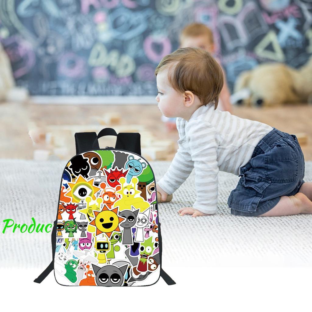 Backpack, Multi-color Backpack Cute Game Backpack, Game Fans Birthday Graduation Gift