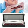 Blues Harmonica 10 Hole Mouthorgan Ab Key Portable Wind Instrument High Gloss Waterproof