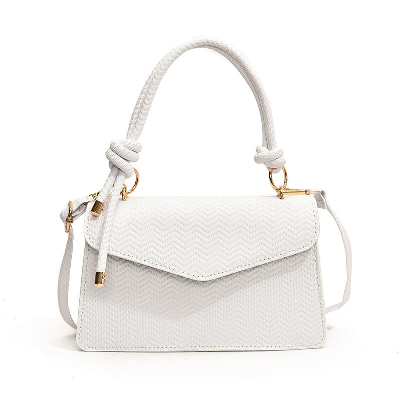 

Простая повседневная однотонная сумка 2024 года в стиле ретро, свежий темперамент, модная сумка через плечо, портативная, маленькая квадратная сумка для женщин белый