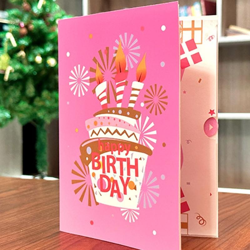 Musical 3D Birthday Greeting Card with Music and Lights Artistic Birthday Card Celebration Card Perfect for Parties