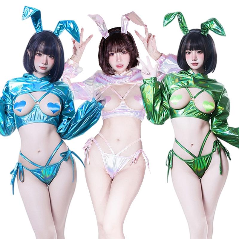 Erotic Anime Laser Bunny Girl Cosplay Japanese Idol Group Machine Rabbit Uniform Outfits Costume Role Play Lingerie Halloween