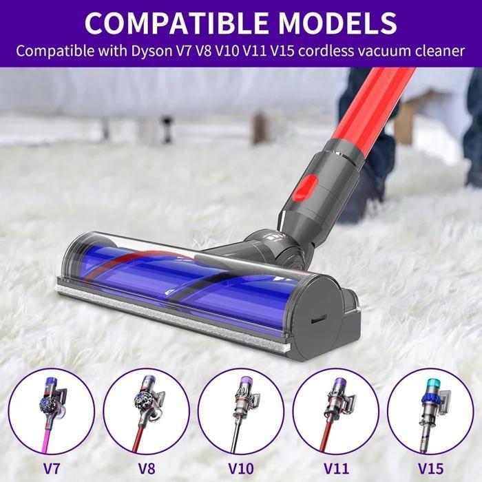 ** Brosse Motorhead pour Dyson V7 V8 V10 V11 V15 SV10 SV12, Accessoire Électrique pour Tapis, Sols Durs et Coins **