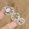 Natural Rainbow Moonstone Peridot Art Deco Unique New Pendant Jewelry 925 Silver