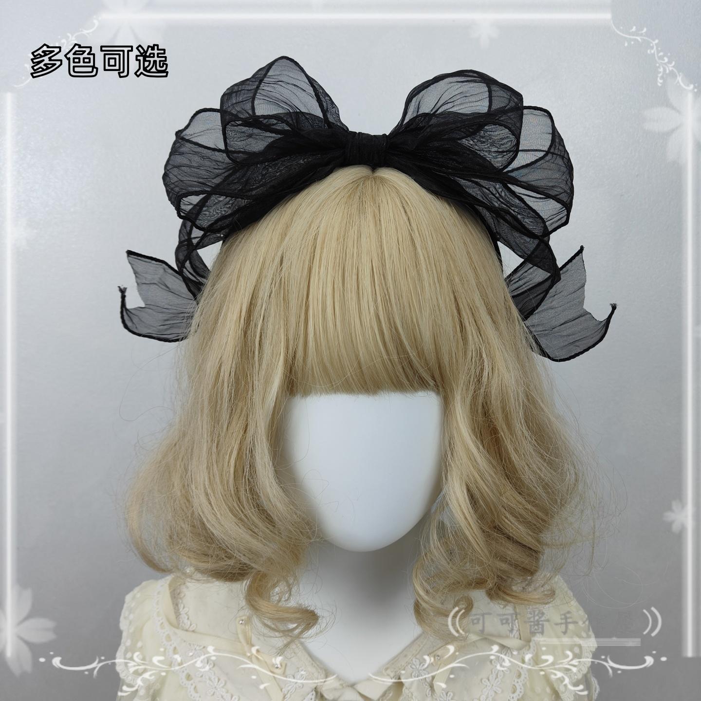 

Original Handmade Styleable Bow Headband KC Yarn Wire Headbands Lolita Hair Accessories Adult
