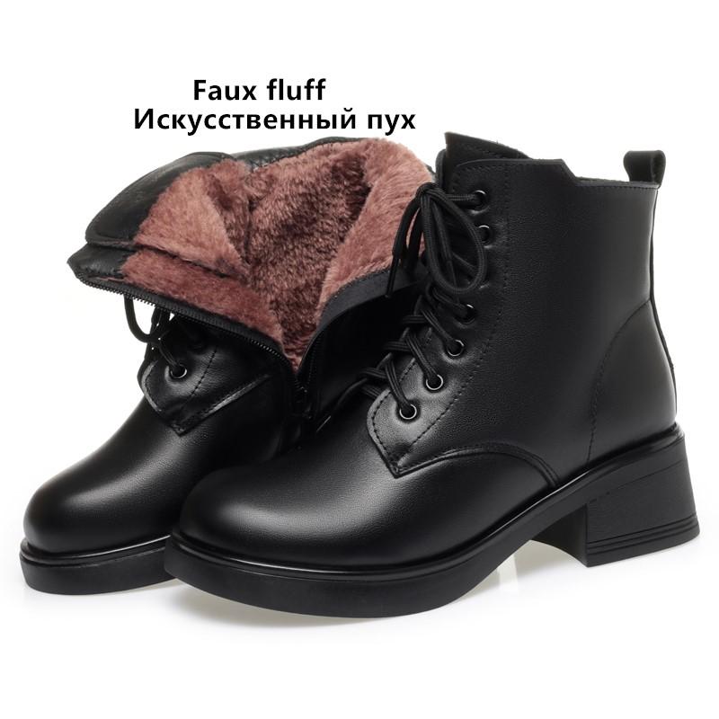 Fashion AIYUQI Women Ankle Boots Winter 2025 New Genuine Leather Large Size Women Snow Boots Anti-Slip Women Motorcycle Boots
