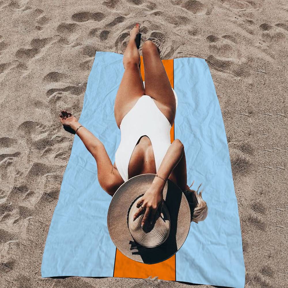 G-Gulf Racing Car Logo Microfiber Printed Beach Towel Mountain Climbing Yoga Beach Swimming Running Absorbent Soft Towel