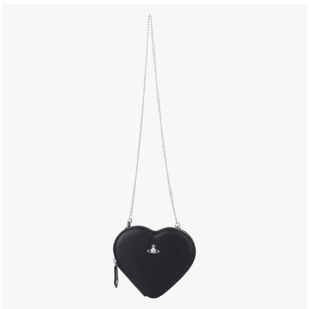 Vivienne Westwood Vegan Bio Green Grain Heart Chain Crossbody Bag 58010001w S000