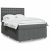 VidaXL Slatted Bed Base with Mattress Dark Grey 140x200cm Fabric 3294006