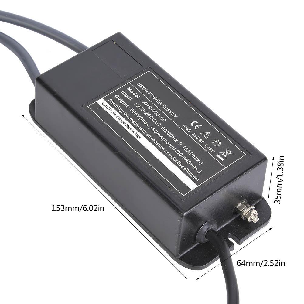 XPS99080 Neonlicht-elektronischer Transformator-Neonzeichen-Stromversorgung 0.9KV 80mA