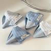 Striped Triangular Shark Hair Clip Fashion Matte Non-slip Hairpin for Women Girls Weekend Outing Hair Styling Accessory