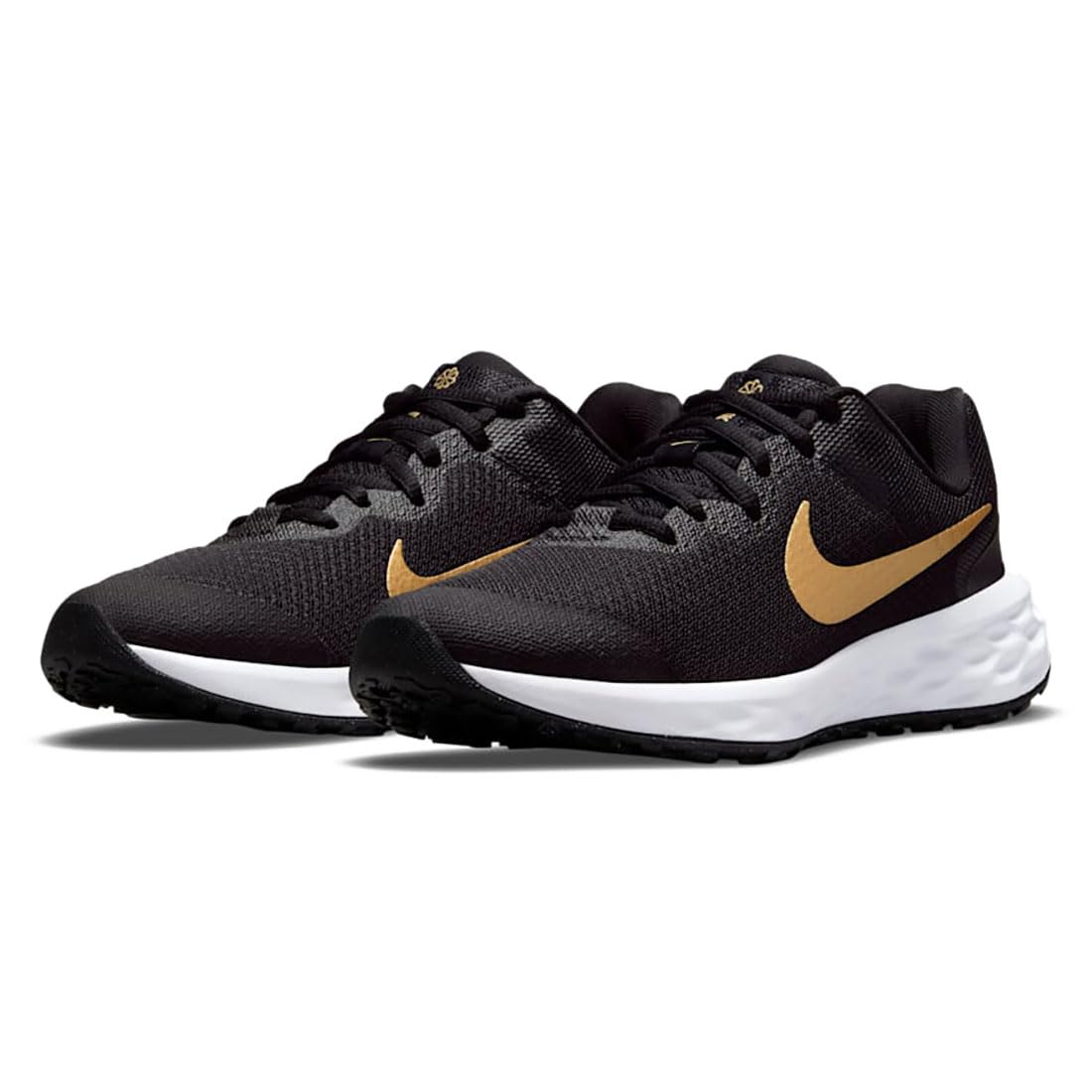Nike Revolution 6 J Revolution 6 Gold Size Black/White/Metallic DD1096-002 23.0cm