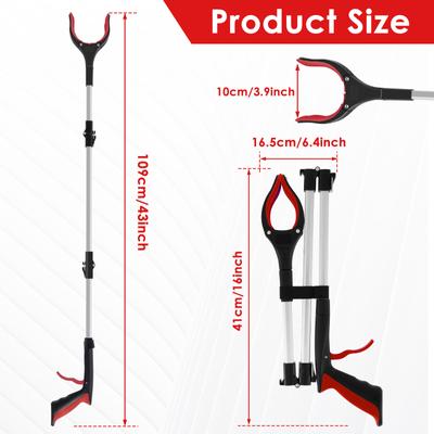 Garbage Picker Gripper Gripper Extender Hand Tools Litter Reachers Picker Portable Collapsible Garbage Grabber with Non-Slip Jaw
