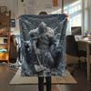 Viking Warrior  Print Flannel Blanket, High quality Comfortable for All Seasons, Home Decor, Warmth and Comfort